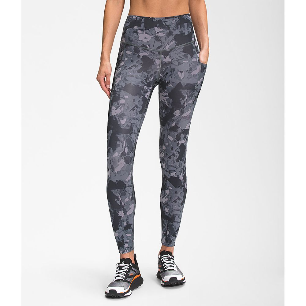 The North Face Leggings Womens Australia - The North Face Printed Motivation High-Rise 7/8 Pocket Gr